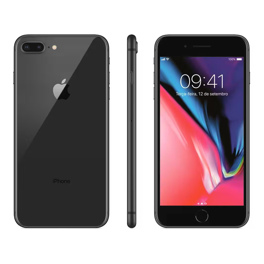 Apple iPhone 8 Plus 64GB Preto 4G iOS Seminovo image number 2